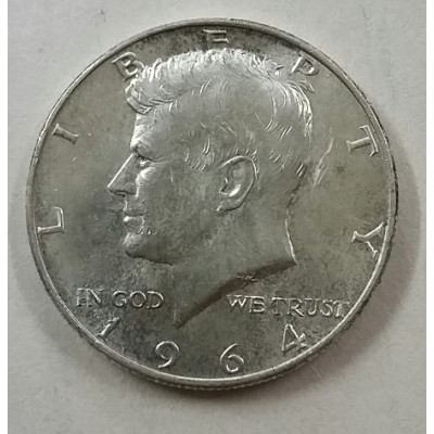 Монета Half Dollar США 1964 год. Кеннеди. Серебро.